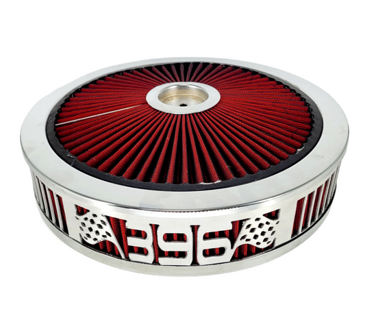 Blingz Beauty Bandz Red and Chrome Air Filter Assembly , 396