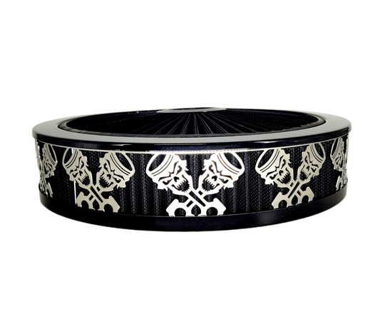 Blingz Beauty Bandz Black Air Filter Assembly , Skullz and Rods