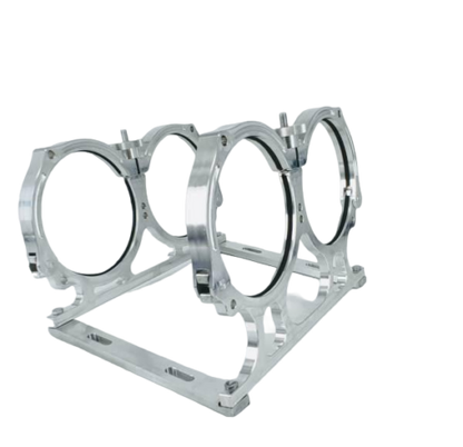 Granatelli Motor Sports Dual Billet Aluminum Nitrous Bottle Bracket. Fits Dual 10/15 lb. & 12 lb. Composite Bottles