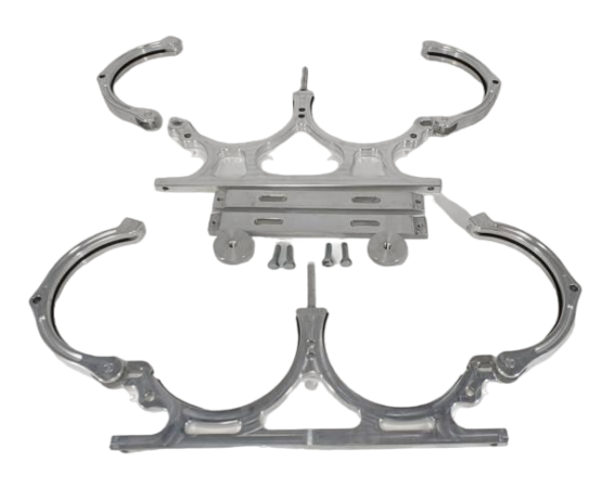 Granatelli Motor Sports Dual Billet Aluminum Nitrous Bottle Bracket. Fits Dual 10/15 lb. & 12 lb. Composite Bottles