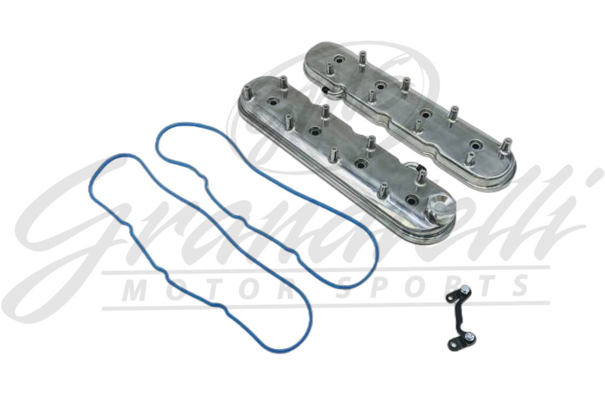 Granatelli Motor Sports LS Valve Cover Polished Finish, 4.8, 5.3, 5.7, 6.0, 6.2, 7.0L, Pair