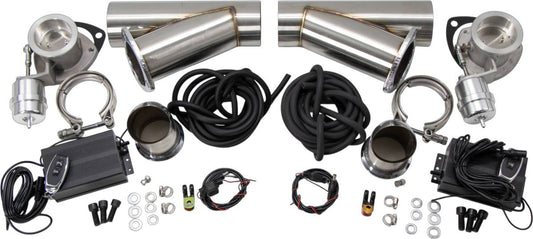 Granatelli Motor Sports Vacuum/Pressure Controlled Electronic Exhaust Cutout - Systems Stainless Steel Slip-Fit  309530K