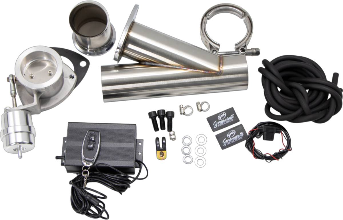 Granatelli Motor Sports Vacuum/Pressure Controlled Electronic Exhaust Cutout Systems - Stainless Steel Slip-Fit  309525K