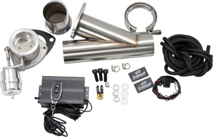 Granatelli Motor Sports Vacuum/Pressure Controlled Electronic Exhaust Cutout Systems - Stainless Steel Slip-Fit  309525K