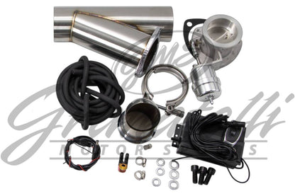 Granatelli Motor Sports Vacuum/ Pressure Controlled Electronic Exhaust Cutout Systems - Stainless Steel Weld-In 309630