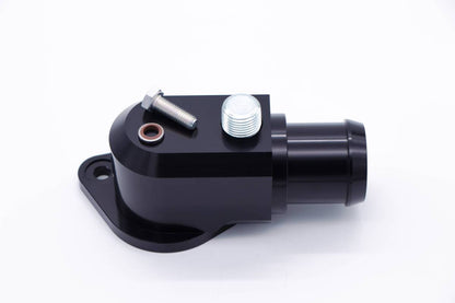Granatelli Motor Sports Black Billet Thermostat Housing with Thermostat 430180B