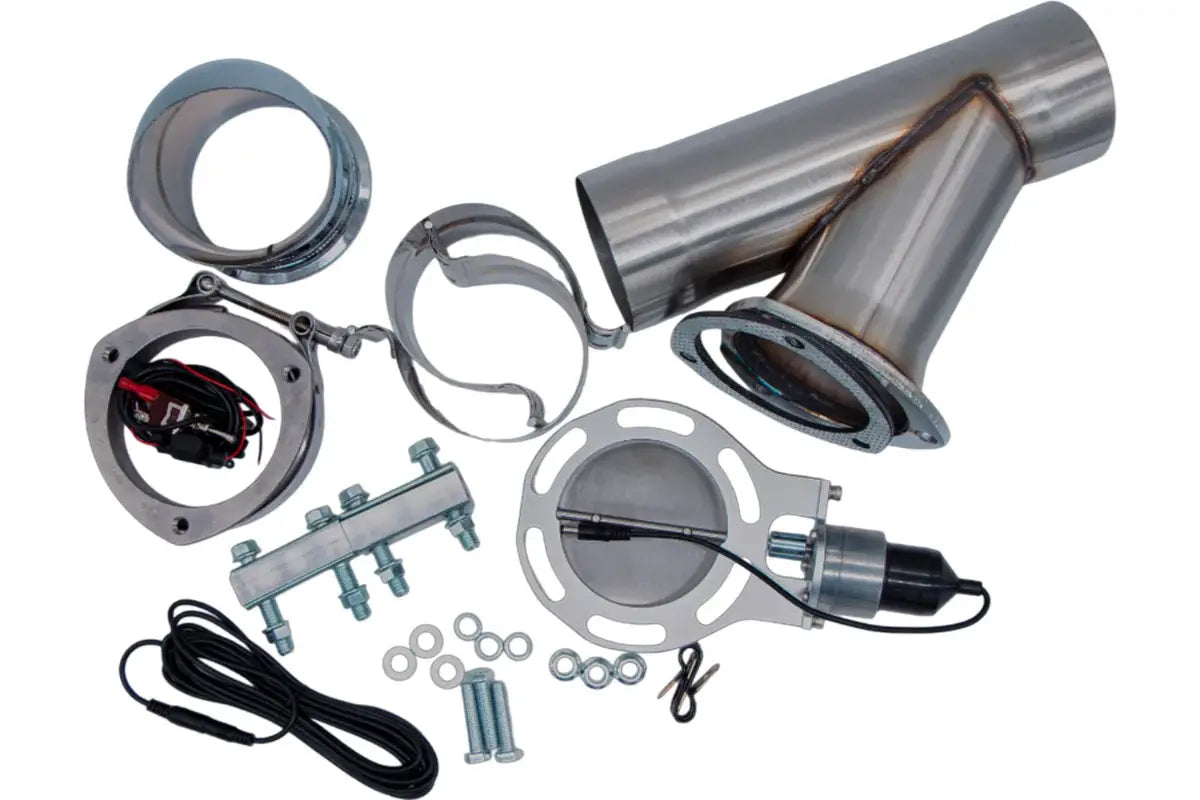 Granatelli Motor Sports Dual Electronic Exhaust Cutout Kit 302540K - Stainless Steel Slip-Fit- 4.00"
