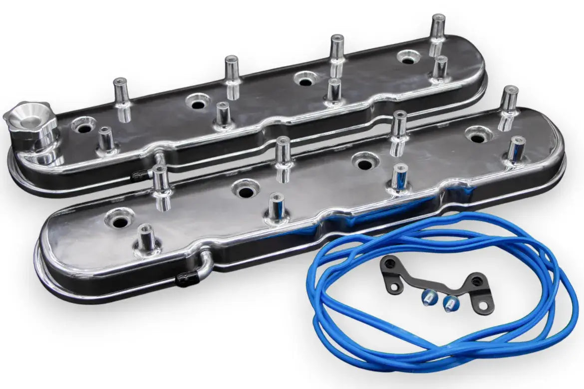Granatelli Motor Sports LS Valve Cover Polished Finish, 4.8, 5.3, 5.7, 6.0, 6.2, 7.0L, Pair