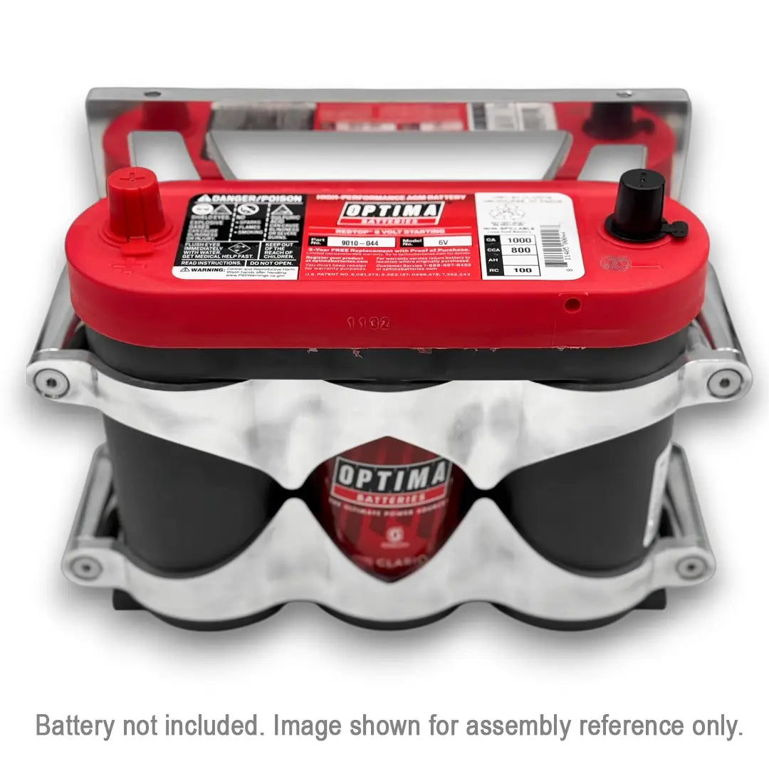Granatelli Motor Sports 6 Volt OPTIMA Battery Tray - Billet