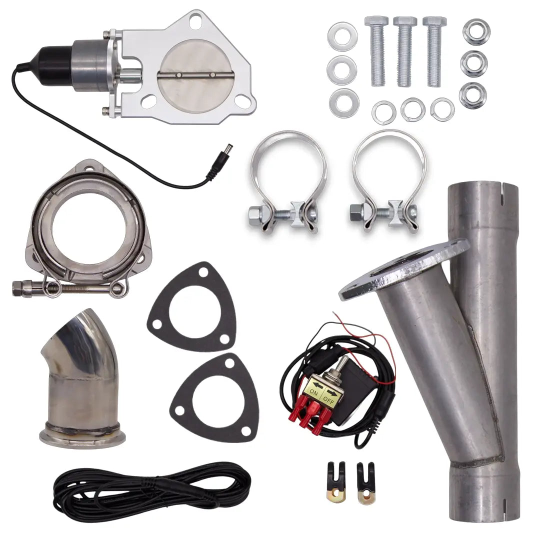 Granatelli Motor Sports Electronic Exhaust Cutout Kit 303525 - Mild Steel Slip-Fit - 2.50"