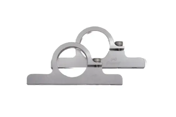 Granatelli Motor Sports 1.50" (38mm) Aluminum Fuel Filter Mounting Brackets Clear Anodize