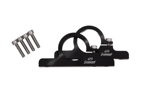Granatelli Motor Sports 2.00" (50mm) Aluminum Fuel Filter Mounting Brackets Black