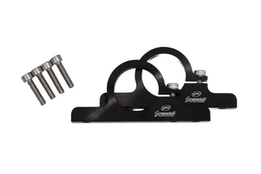 Granatelli Motor Sports 2.00" (50mm) Aluminum Fuel Filter Mounting Brackets Black