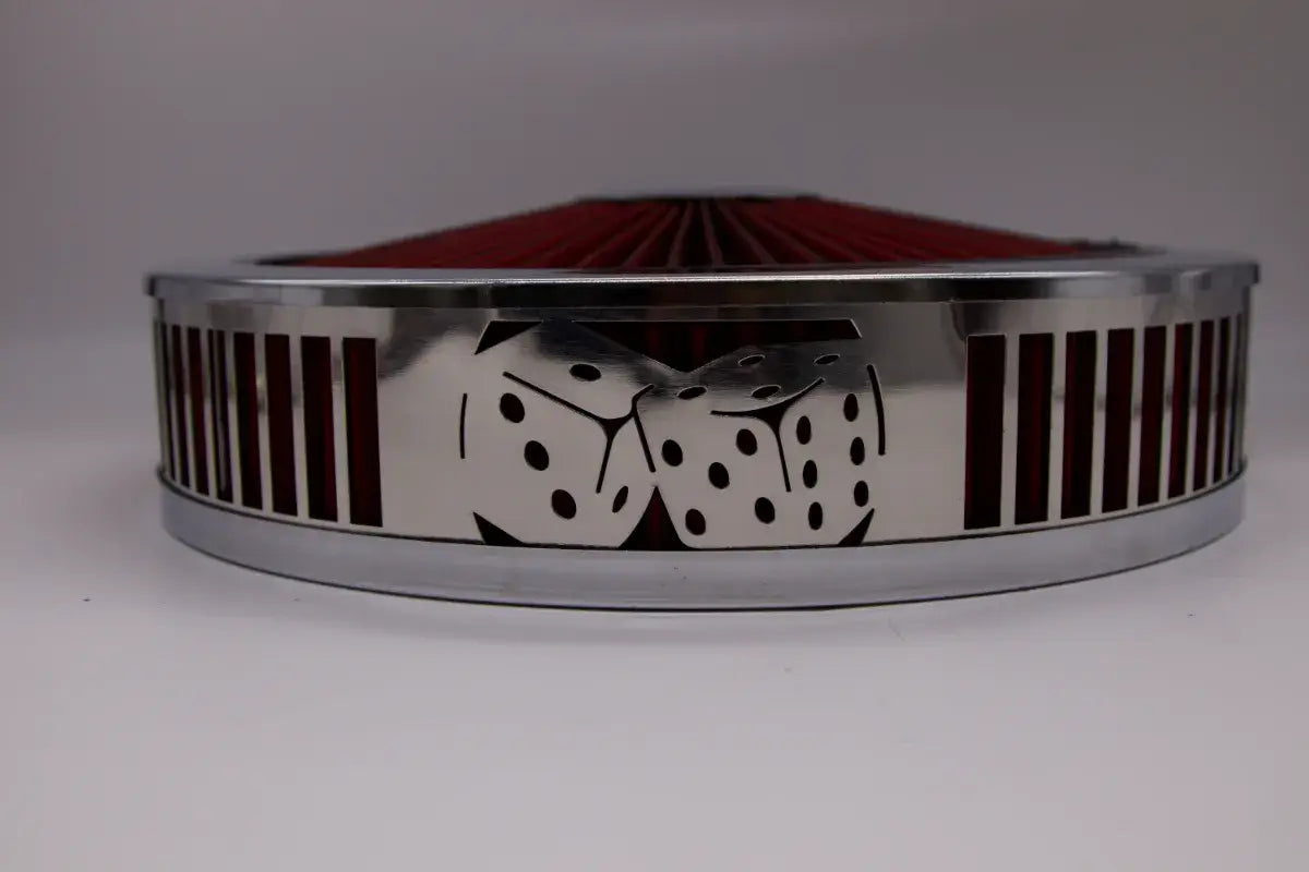 Blingz Beauty Bandz Red and Chrome Air Filter Assembly , Craps