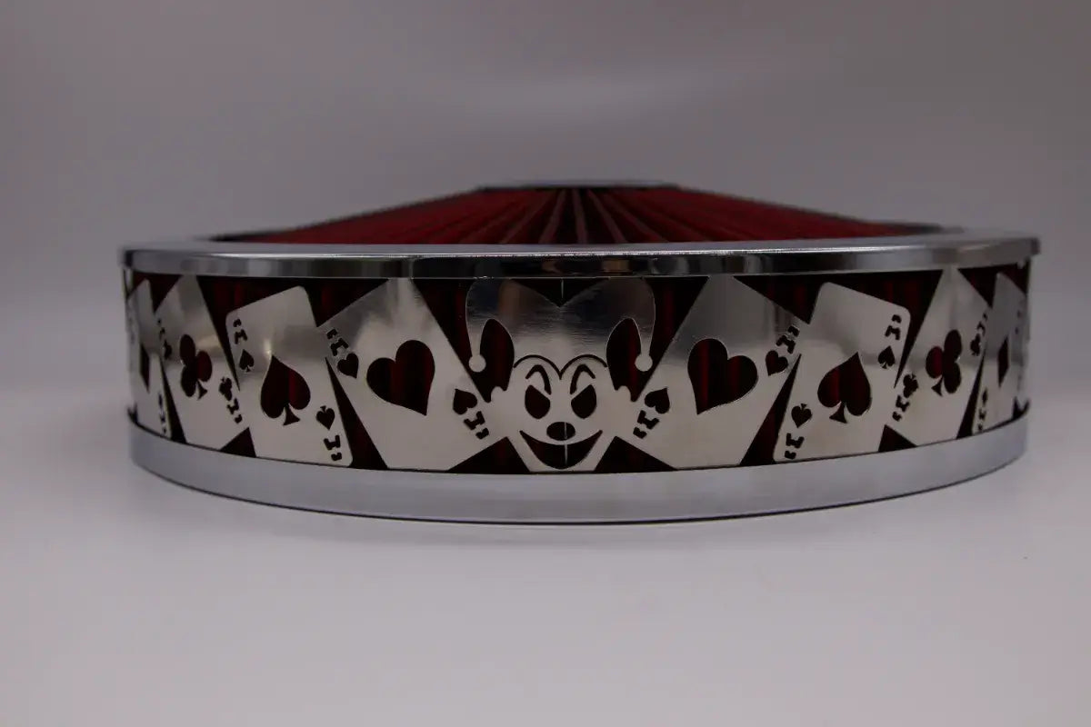 Blingz Beauty Bandz Red and Chrome Air Filter Assembly , Jokers Wild