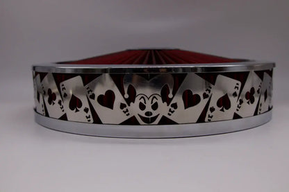 Blingz Beauty Bandz Red and Chrome Air Filter Assembly , Jokers Wild