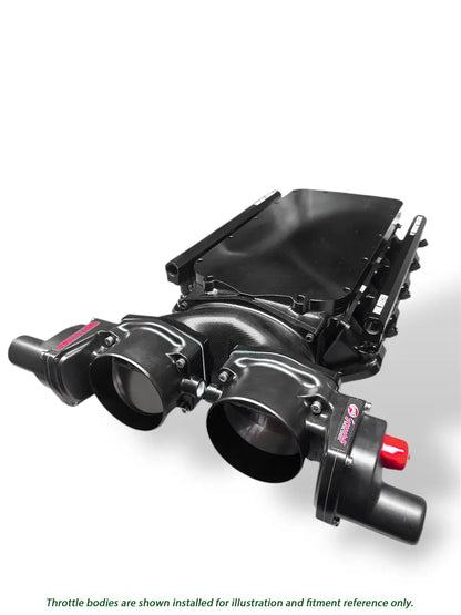 Granatelli Motor Sports MEGAZILLA Black Billet LS Manifold – Twin 103mm Inlets
