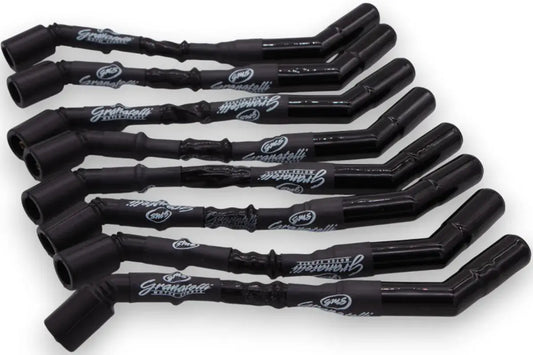 8 inch Black "0 ohm" High Performance Spark Plug Wires With Ceramic Boots 28-1811-CBB