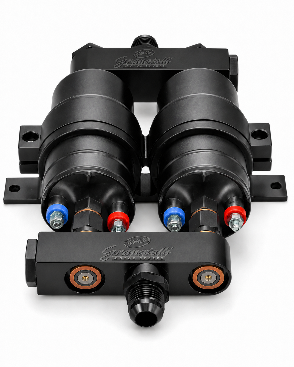 Granatelli GM822B Dual Fuel Pump Mounting Bracket Kit – Billet Aluminum
