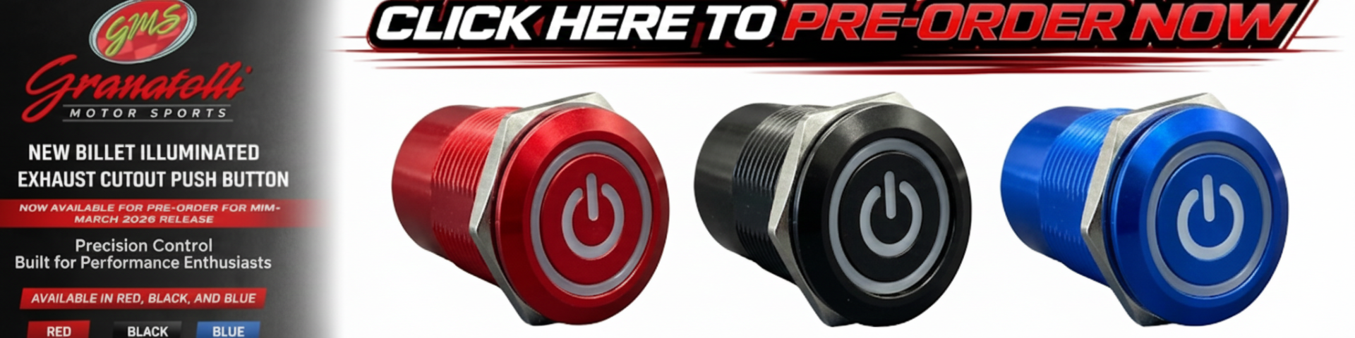 Granatelli Motor Sports New. One touch Button Exhaust cut out switch.