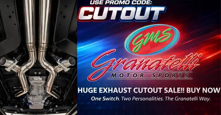 Granatelli Motor Sports - Exhaust cutout banner 2026- mobil