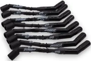 Granatelli Motor Sports - 10 inch Black "0 ohm" High Performance Spark Plug Wires With Ceramic Boots 28-1545-CBB
