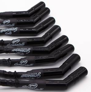 Granatelli Motor Sports - 12 inch Black "0 ohm" High Performance Spark Plug Wires With Ceramic Boots 28-1629-CBB
