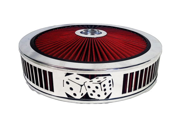 Granatelli Motorsports - Blingz Beauty Bandz Red and Chrome Air Filter Assembly , Craps
