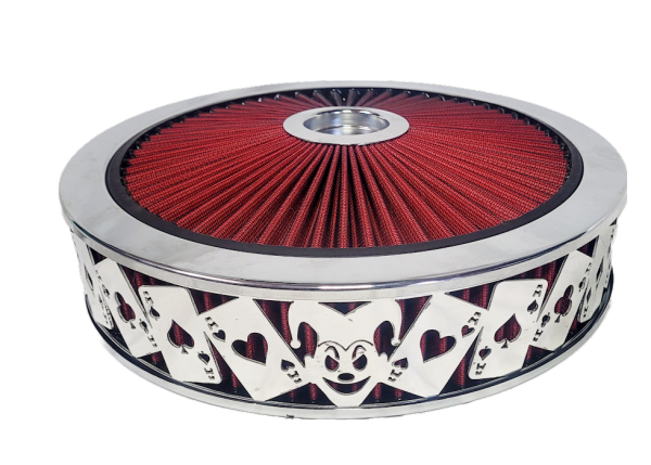 Granatelli Motorsports - Blingz Beauty Bandz Red and Chrome Air Filter Assembly , Jokers Wild