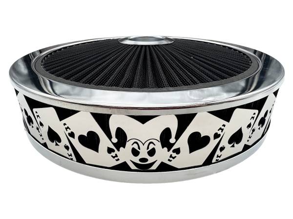 Granatelli Motor Sports - Blingz Beauty Bandz Black And Chrome Air Filter Assembly , Jokers Wild