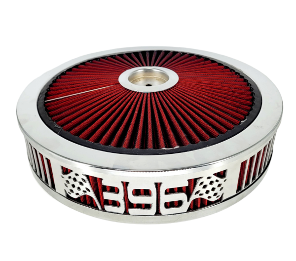 Granatelli Motorsports - Blingz Beauty Bandz Red and Chrome Air Filter Assembly , 396
