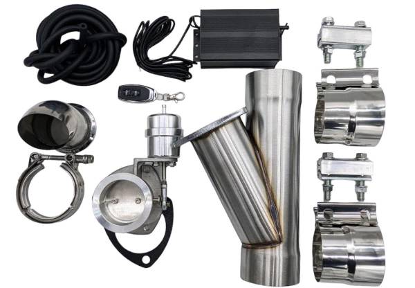 Granatelli Motorsports - Granatelli Motor Sports Vacuum/Pressure Controlled Electronic Exhaust Cutout Systems Stainless Steel - Slip Fit  309530