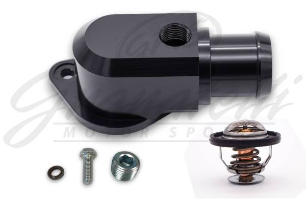 Granatelli Motor Sports - Granatelli Motor Sports Black Billet Thermostat Housing with Thermostat 430180B