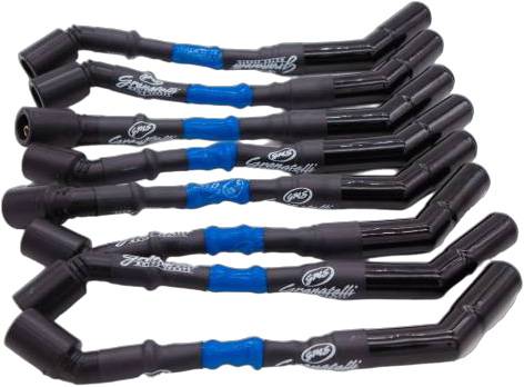 Granatelli Motor Sports - 8 inch Blue "0 ohm" High Performance Spark Plug Wires With Ceramic boots