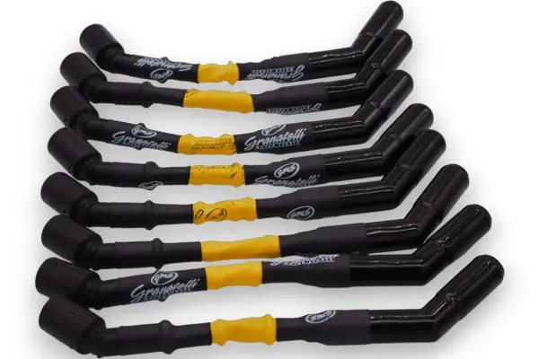 Granatelli Motor Sports - 10 inch Yellow "0 ohm" High Performance Spark Plug Wires With  Ceramic Boots 28-1545-CBY
