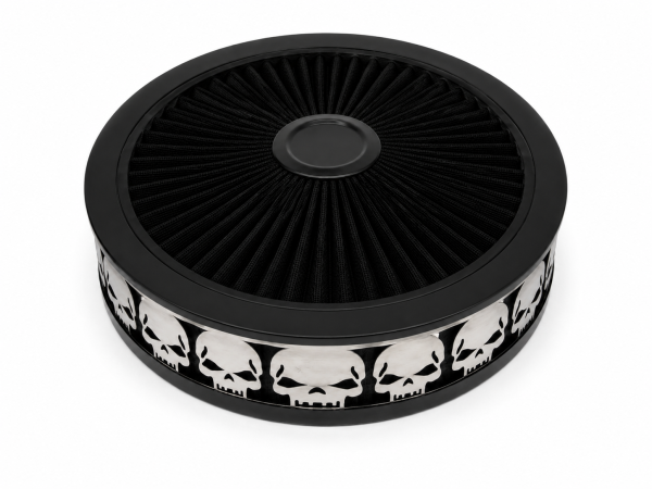 Granatelli Motor Sports - Blingz Beauty Bandz Black Air Filter Assembly , Skullz