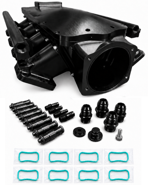 Granatelli Motor Sports ZILLA Black Billet LS Manifold – 105MM Inlet