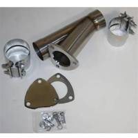 Cutouts, Turn Downs, V-Bands & Mufflers - Stainless Steel Manual Exhaust Cutouts - Slip Fit