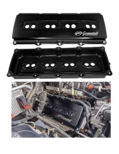 Granatelli Motor Sports  Billet Dodge Hemi Valve Covers 5.7, 6.1, 6.2 & 6.4 Black Anodized 