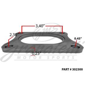 Granatelli Motor Sports - Granatelli Motor Sports Oval Exhaust Flange, 3 Inch, Stainless Steel - Image 2