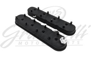 Granatelli Motor Sports  LS Tall Valve Cover Black Wrinkle Finish, 4.8, 5.3, 5.7, 6.0, 6.2, 7.0L, Pair