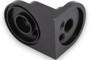 Oil Filter Adapter Rotates 90 Degree Black Billet For use on Ford 5.0L Engines - Image 3