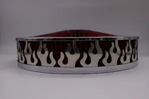 Granatelli Motor Sports - Blingz Beauty Bandz Red and Chrome Air Filter Assembly , Flames - Image 2