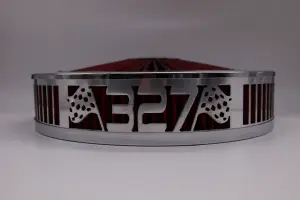 Granatelli Motor Sports - Blingz Beauty Bandz Red and Chrome Air Filter Assembly , 327 - Image 2