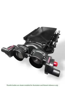 Granatelli Motor Sports - Granatelli Motor Sports MEGAZILLA Black Billet LS Manifold – Twin 103mm Inlets - Image 7