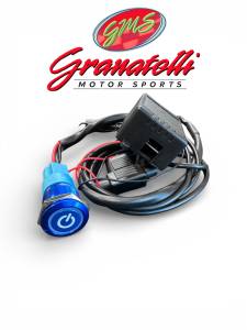 Granatelli Motor Sports Billet Illuminated Exhaust Cutout Push Button- "BLUE"