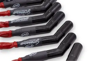 Granatelli Motor Sports - 12 inch Red "0 ohm" High Performance Spark Plug Wires With Ceramic Boots 28-1629-CBR - Image 2