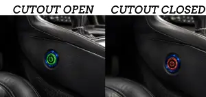 Granatelli Motor Sports - Granatelli Motor Sports Billet Illuminated Exhaust Cutout Push Button- "BLUE" - Image 2