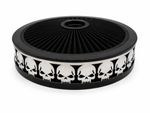 Granatelli Motor Sports - Blingz Beauty Bandz Black Air Filter Assembly , Skullz - Image 3